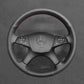 Griffowl Steering Wheel Cover for Customized Sedan Mercedes Benz W204 C-Class C280 C230 C180 C260 C200 C300 2007-2010. Compact, hand-sewn DIY wrap for quick interior mods and grip upgrade.