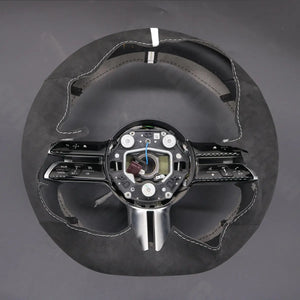 Griffowl Steering Wheel Cover for Customized Sedan Mercedes Benz W206 C257 W213 W223 EQS EQE 2021-2024. Perfect for enthusiasts seeking refined interior mods.