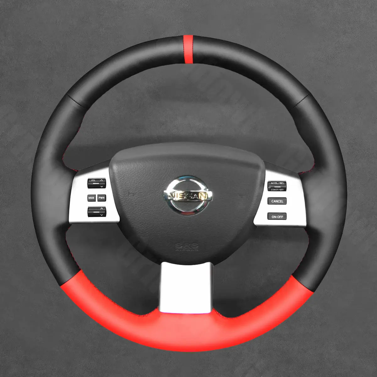 Griffowl Steering Wheel Cover for Customized Sedan Nissan Altima Maxima 2004-2008. For refined interior upgrades using our wrap and stitch kit.
