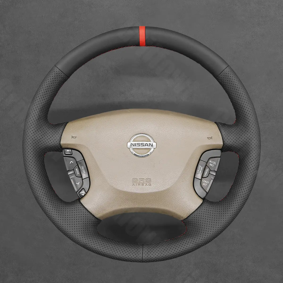 Griffowl Steering Wheel Cover for Customized Sedan Nissan Maxima 2000-2003. Perfect grip with our steering wheel wrap and custom interior touch.
