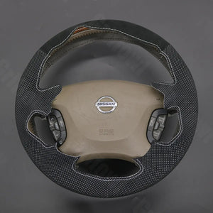 Griffowl Steering Wheel Cover for Customized Sedan Nissan Maxima 2000-2003. Perfect grip with our steering wheel wrap and custom interior touch.
