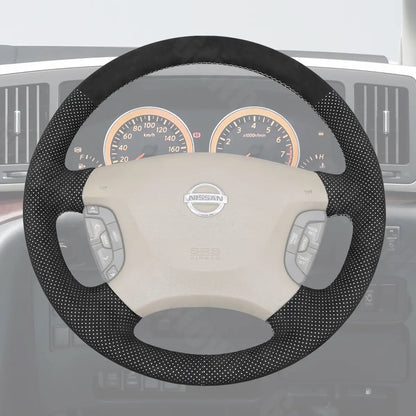 Griffowl Steering Wheel Cover for Customized Sedan Nissan Maxima 2000-2003. Perfect grip with our steering wheel wrap and custom interior touch.
