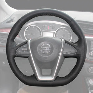 Griffowl Steering Wheel Cover for Customized Sedan Nissan Maxima 2016-2023. Perfect grip with our steering wheel wrap and custom interior touch.
