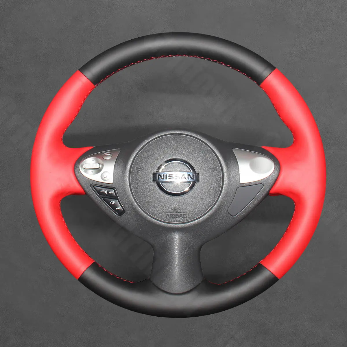 Griffowl Steering Wheel Cover for Customized Sedan Nissan Sentra Maxima 2009-2019. For refined interior upgrades using our wrap and stitch kit.
