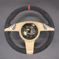 Griffowl Steering Wheel Cover for Customized Sedan Porsche Panamera 2010-2016. Griffowl's interior mod with hand-sewn DIY steering wheel kit.