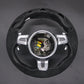 Griffowl Steering Wheel Cover for Customized Sedan Porsche Panamera 2013-2016. Griffowl's interior mod with hand-sewn DIY steering wheel kit.