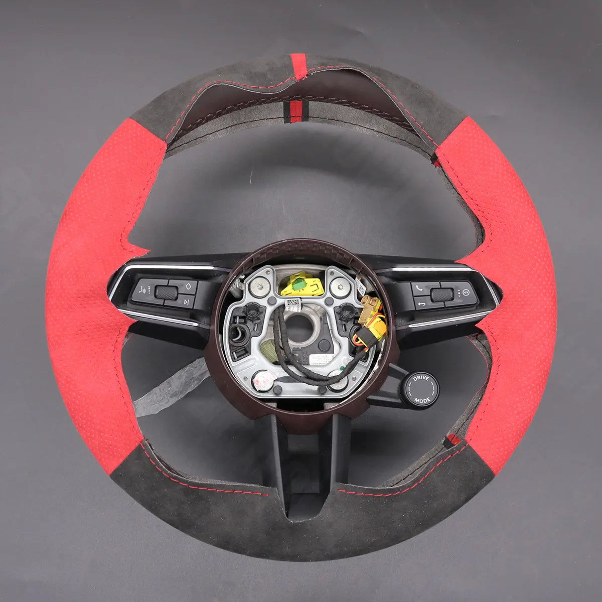 Griffowl Steering Wheel Cover for Customized Sedan Porsche Panamera Taycan 2020-2022. Hand-sewn kit for drivers seeking precision and comfort.
