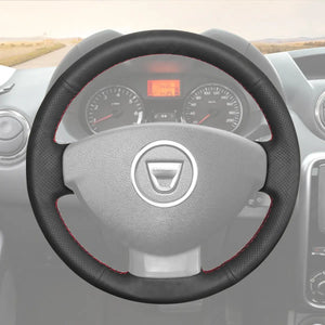 Griffowl Steering Wheel Cover for Customized Sedan Renault Logan 2013-2016. Perfect grip with our steering wheel wrap and custom interior touch.