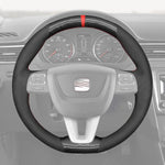 Griffowl Steering Wheel Cover for Customized Sedan Seat Toledo 2009-2012. Perfect grip with our steering wheel wrap and custom interior touch.
