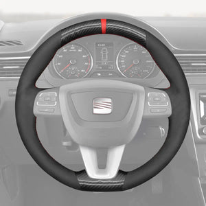Griffowl Steering Wheel Cover for Customized Sedan Seat Toledo 2009-2012. Perfect grip with our steering wheel wrap and custom interior touch.
