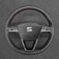 Griffowl Steering Wheel Cover for Customized Sedan Seat Toledo 2014-2015. Perfect grip with our steering wheel wrap and custom interior touch.

