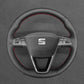 Griffowl Steering Wheel Cover for Customized Sedan Seat Toledo 2014-2019. Perfect grip with our steering wheel wrap and custom interior touch.
