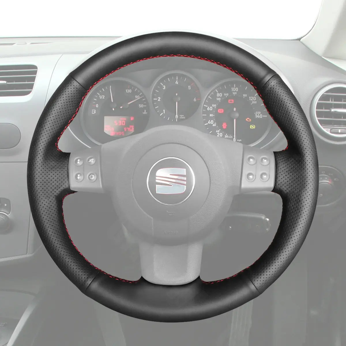 Griffowl Steering Wheel Cover for Customized Sedan Seat Toledo Cordoba 1993-2009. For refined interior upgrades using our wrap and stitch kit.
