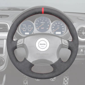 Griffowl Steering Wheel Cover for Customized Sedan Subaru Impreza WRX 1999-2004 with mutifunction buttons. Premium kit for drivers who love to hand sew and DIY.
