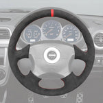 Griffowl Steering Wheel Cover for Customized Sedan Subaru Impreza WRX STI 1999-2004. Hand-sewn kit for drivers seeking precision and comfort.
