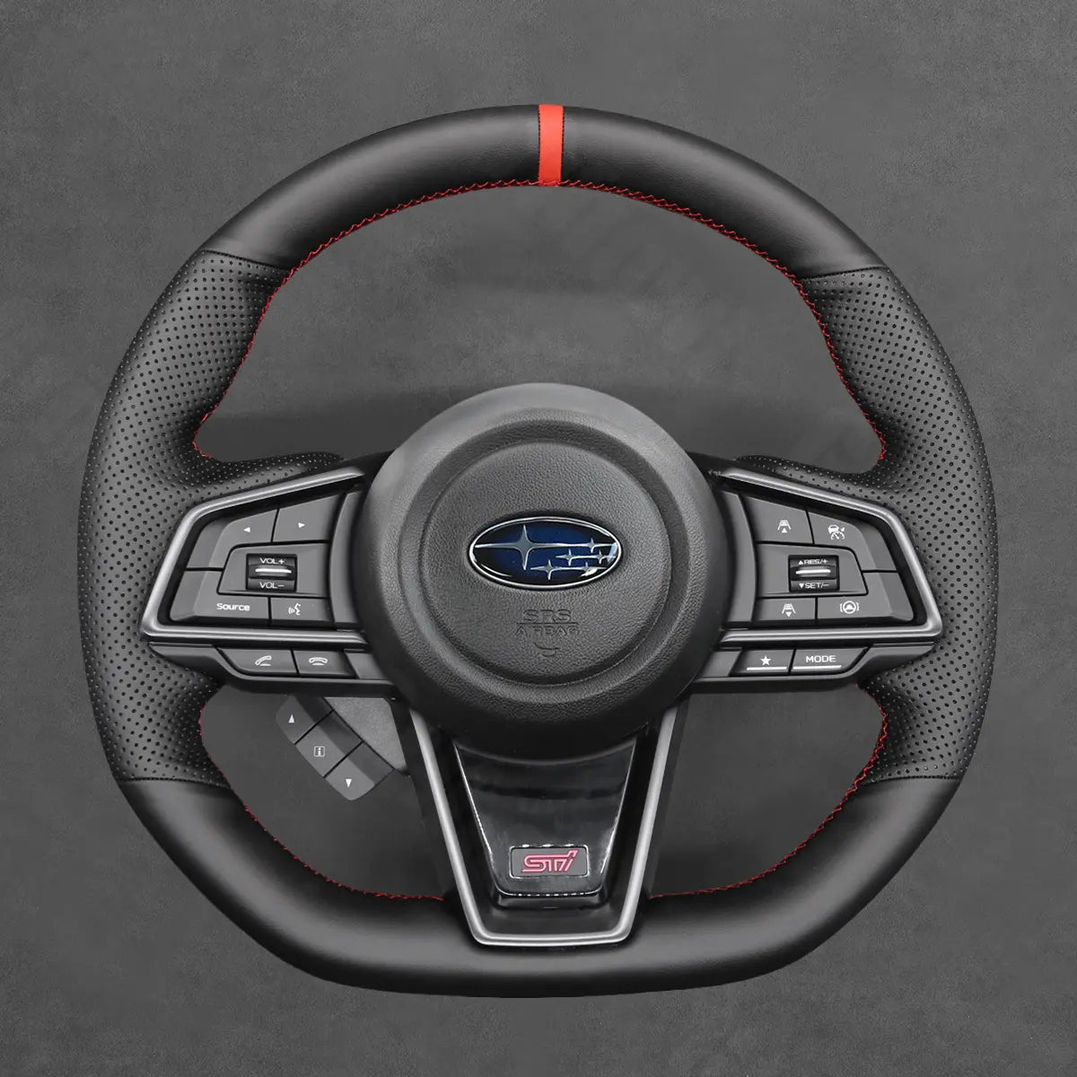 Griffowl Steering Wheel Cover for Customized Sedan Subaru WRX 2022-2024. Perfect grip with our steering wheel wrap and custom interior touch.
