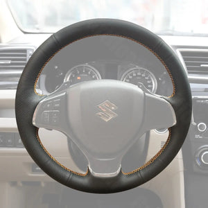 Griffowl Steering Wheel Cover for Customized Sedan Suzuki Alivio 2015-2019. Perfect grip with our steering wheel wrap and custom interior touch.