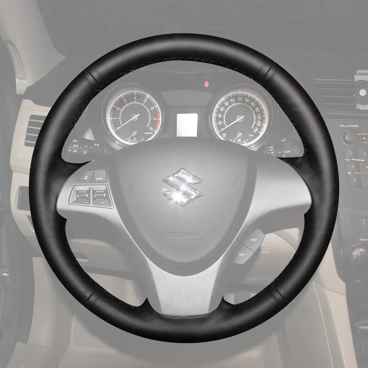 Griffowl Steering Wheel Cover for Customized Sedan Suzuki Kizashi 2010-2015. Perfect grip with our steering wheel wrap and custom interior touch.