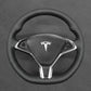 Griffowl Steering Wheel Cover for Customized Sedan Tesla Model S 2013-2017. Perfect grip with our steering wheel wrap and custom interior touch.
