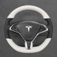 Griffowl Steering Wheel Cover for Customized Sedan Tesla Model S 2013-2017. Perfect grip with our steering wheel wrap and custom interior touch.

