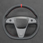 Griffowl Steering Wheel Cover for Customized Sedan Tesla Model S 2021-2025 Round Steering Wheel. Hand-sewn DIY kit blends grip, function, and style inside.
