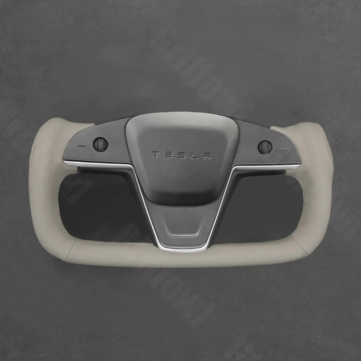 Griffowl Steering Wheel Cover for Customized Sedan Tesla Model S Yoke Plaid 2021-2025. Elevate your interior with Griffowl's wrap and stitch kit.
