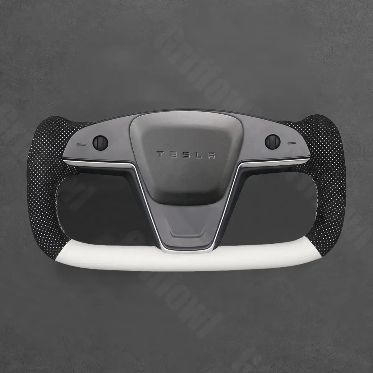 Griffowl Steering Wheel Cover for Customized Sedan Tesla Model S Yoke Plaid 2021-2025. Elevate your interior with Griffowl's wrap and stitch kit.
