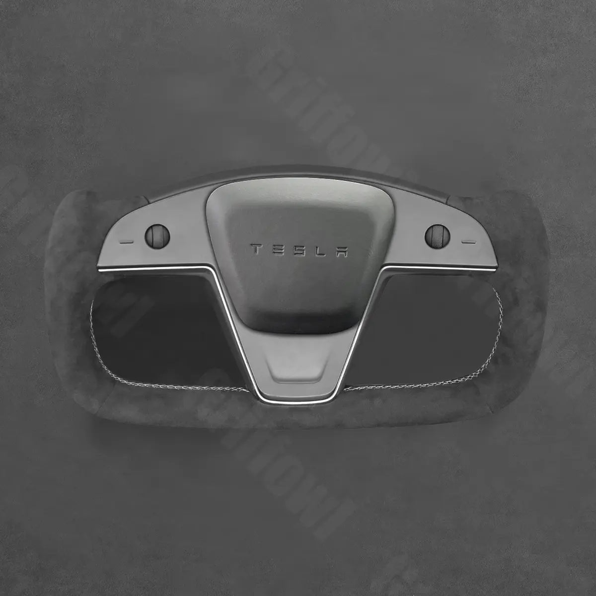 Griffowl Steering Wheel Cover for Customized Sedan Tesla Model S Yoke Plaid 2021-2025. Elevate your interior with Griffowl's wrap and stitch kit.
