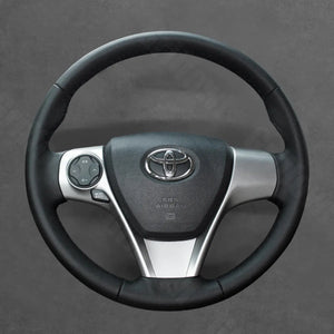 Griffowl Steering Wheel Cover for Customized Sedan Toyota Camry 2012-2014. Perfect grip with our steering wheel wrap and custom interior touch.