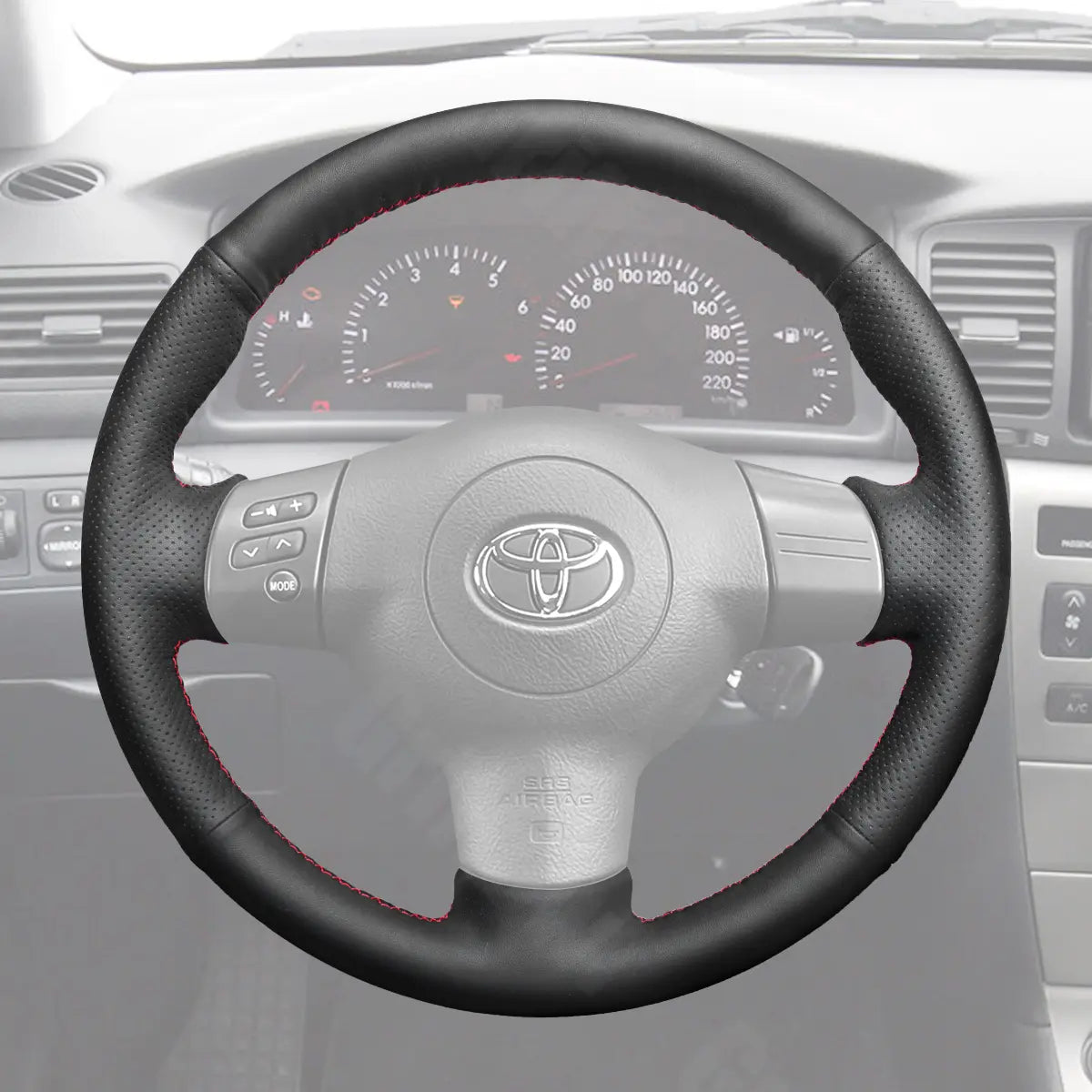 Griffowl Steering Wheel Cover for Customized Sedan Toyota Corolla 2003-2006. Perfect grip with our steering wheel wrap and custom interior touch.