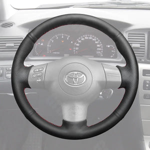 Griffowl Steering Wheel Cover for Customized Sedan Toyota Corolla 2003-2006. Perfect grip with our steering wheel wrap and custom interior touch.