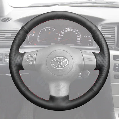 Griffowl Steering Wheel Cover for Customized Sedan Toyota Corolla 2003-2006. Perfect grip with our steering wheel wrap and custom interior touch.