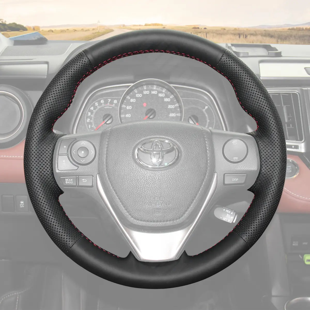 Griffowl Steering Wheel Cover for Customized Sedan Toyota Corolla 2012-2019. Perfect grip with our steering wheel wrap and custom interior touch.