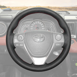 Griffowl Steering Wheel Cover for Customized Sedan Toyota Corolla 2012-2019. Perfect grip with our steering wheel wrap and custom interior touch.
