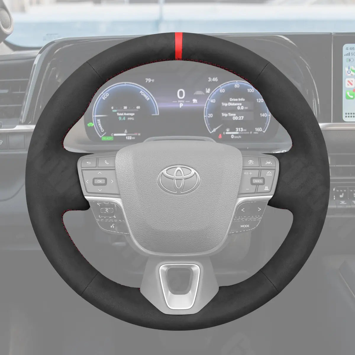 Griffowl Steering Wheel Cover for Customized Sedan Toyota Crown Camry 2023-2025. For refined interior upgrades using our wrap and stitch kit.
