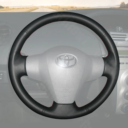 Griffowl Steering Wheel Cover for Customized Sedan Toyota Yaris Vitz 2005-2011. For refined interior upgrades using our wrap and stitch kit.