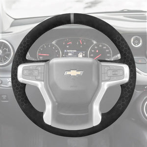 Griffowl Steering Wheel Cover for DIY Pickup Chevrolet Chevy Silverado 1500 2500 3500 2020-2025. Hand-sewn DIY kit blends grip, function, and style inside.
