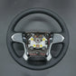 Griffowl Steering Wheel Cover for DIY Pickup Chevrolet Chevy Silverado 1500 LD 2500 3500 4500HD 5500HD 6500HD 2019-2025. Compact, hand-sewn DIY wrap for quick interior mods and grip upgrade.
