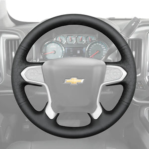 Griffowl Steering Wheel Cover for DIY Pickup Chevrolet Chevy Silverado 1500 LD 2500 3500 4500HD 5500HD 6500HD 2019-2025. Compact, hand-sewn DIY wrap for quick interior mods and grip upgrade.
