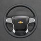 Griffowl Steering Wheel Cover for DIY Pickup Chevrolet Chevy Silverado 1500 LD 2500 3500 4500HD 5500HD 6500HD 2019-2025. Compact, hand-sewn DIY wrap for quick interior mods and grip upgrade.
