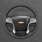 Griffowl Steering Wheel Cover for DIY Pickup Chevrolet Chevy Silverado 1500 LD 2500 3500 4500HD 5500HD 6500HD 2019-2025. Compact, hand-sewn DIY wrap for quick interior mods and grip upgrade.
