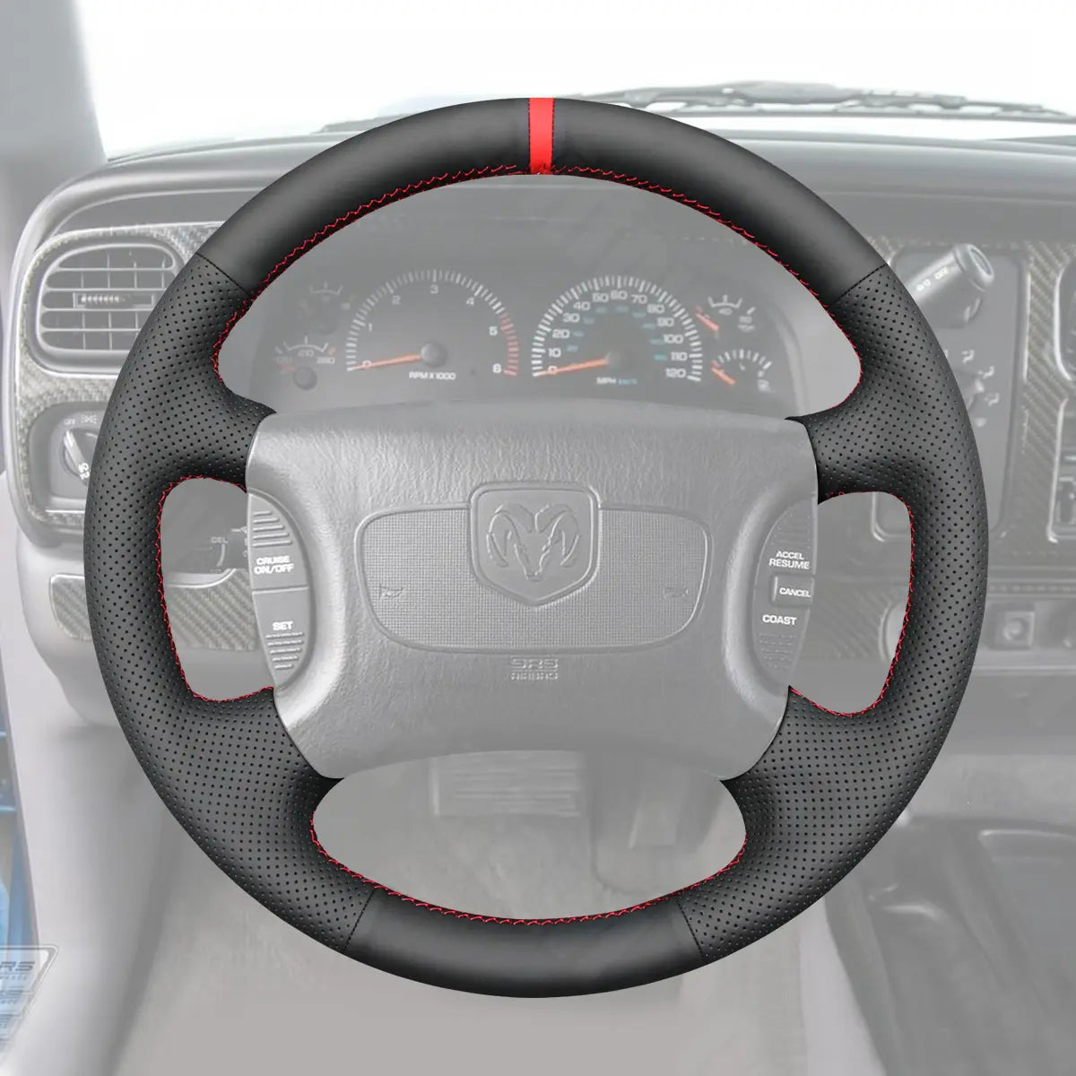 DIY Pickup Steering Wheel Cover for Dodge Dakota SLT Sport R-T Ram 1500 2500 3500 1998-2003
