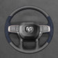 Griffowl Steering Wheel Cover for DIY Pickup Dodge RAM 1500 2500 3500 2019-2025. For refined interior upgrades using our wrap and stitch kit.
