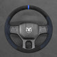 Griffowl Steering Wheel Cover for DIY Pickup Dodge RAM 1500 Classic 2500 3500 5500 2012-2018. Elevate your interior with Griffowl's wrap and stitch kit.