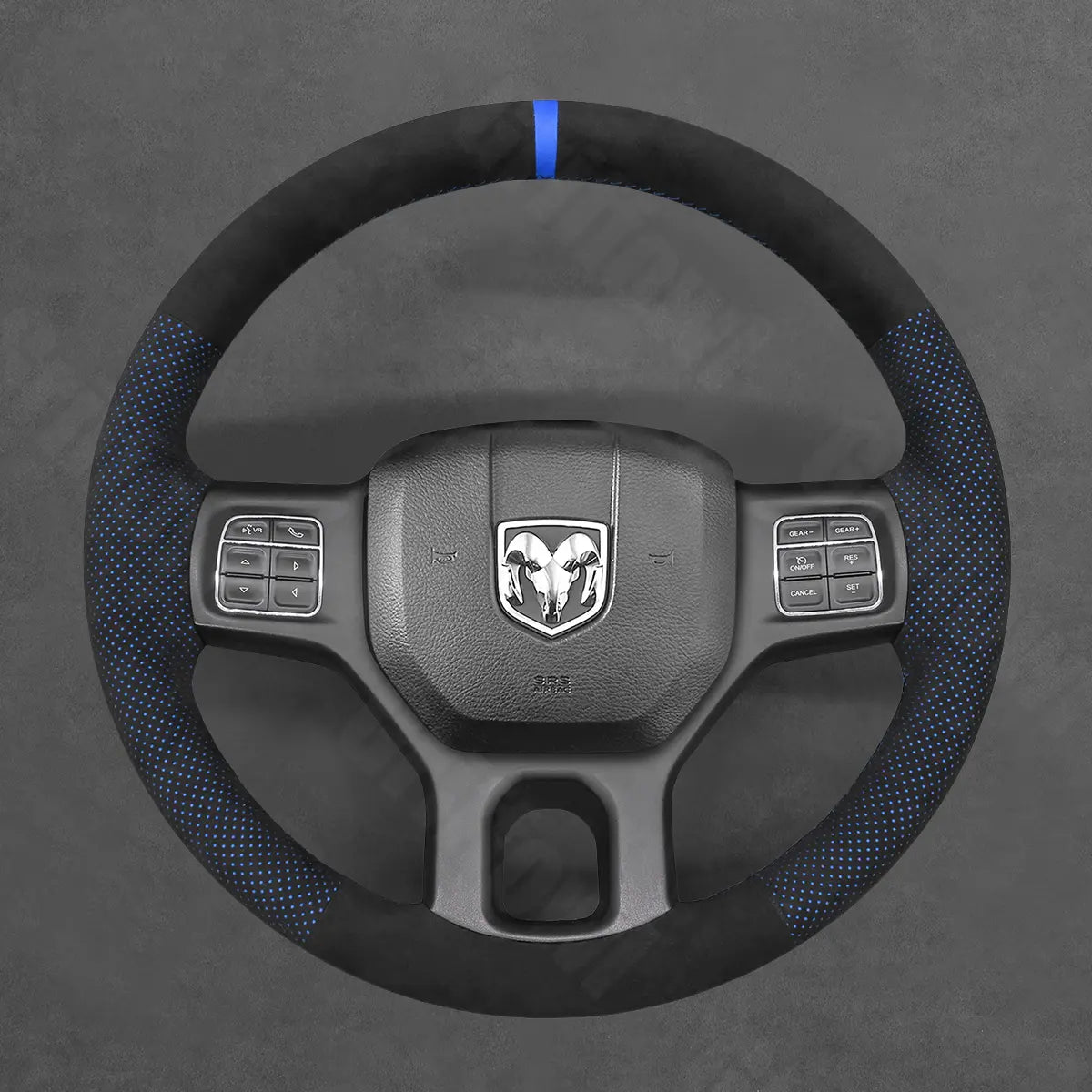 Griffowl Steering Wheel Cover for DIY Pickup Dodge RAM 1500 Classic 2500 3500 5500 2012-2018. Elevate your interior with Griffowl's wrap and stitch kit.