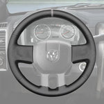 Griffowl Steering Wheel Cover for DIY Pickup Dodge RAM 2009-2012. Griffowl's interior mod with hand-sewn DIY steering wheel kit.
