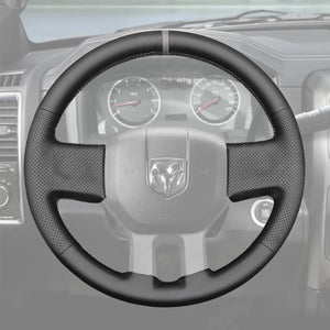 Griffowl Steering Wheel Cover for DIY Pickup Dodge RAM 2009-2012. Griffowl's interior mod with hand-sewn DIY steering wheel kit.
