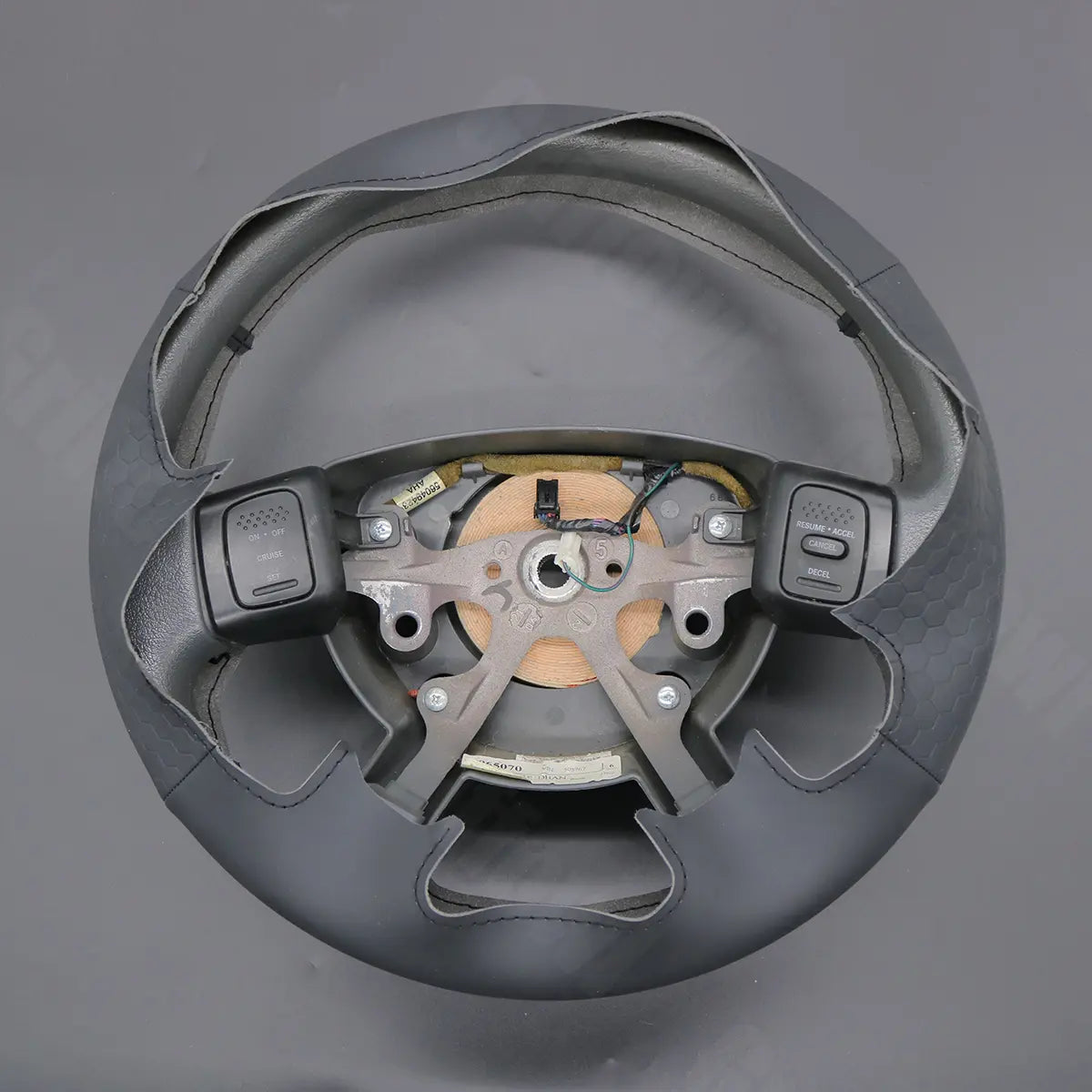 Griffowl Steering Wheel Cover for DIY Pickup Dodge Ram SRT-10 Dakota 1500 2500 3500 2004-2011. Elevate your interior with Griffowl's wrap and stitch kit.
