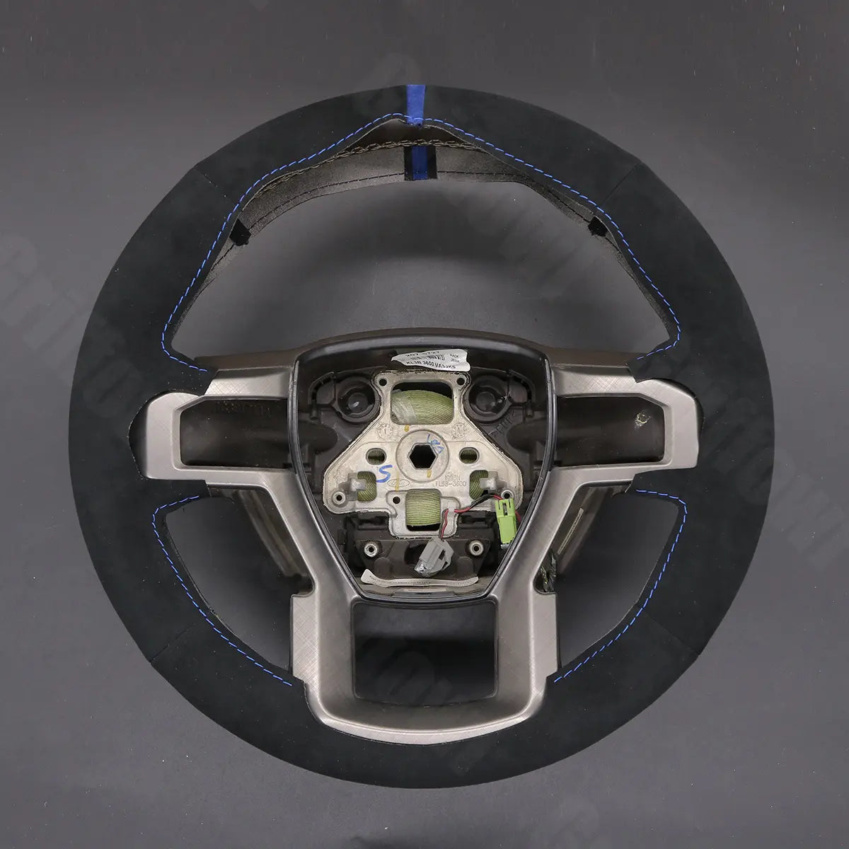 Griffowl Steering Wheel Cover for DIY Pickup Ford F-150 F150 F-250 F250 F-350 F350 F-450 F450 2015-2022. Perfect for enthusiasts seeking refined interior mods.
