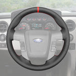 Griffowl Steering Wheel Cover for DIY Pickup Ford F-150 F150 Raptor 2010-2015. Griffowl's interior mod with hand-sewn DIY steering wheel kit.
